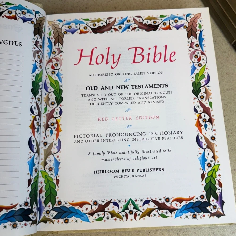 New Heirloom Holy Bible Master Reference Edition KJV Red Letter 1988 Large Print